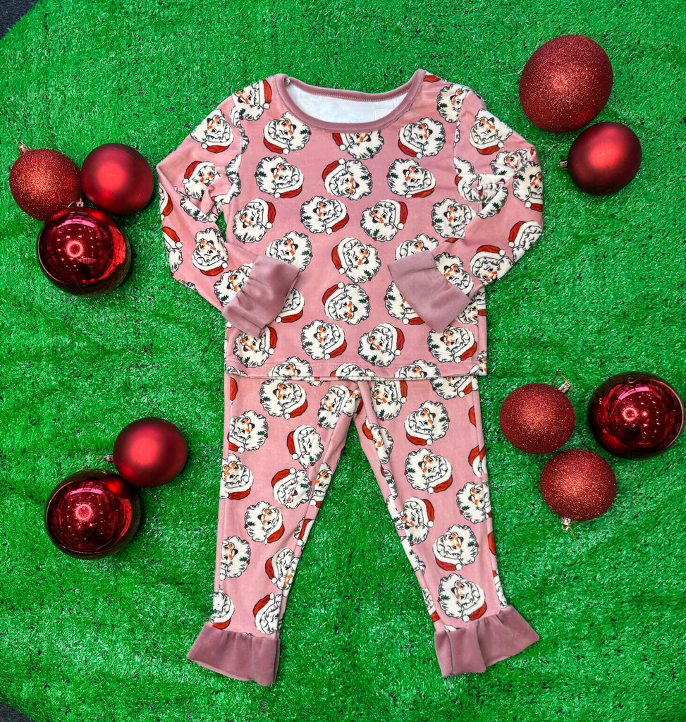 Pink Santa girls pjs