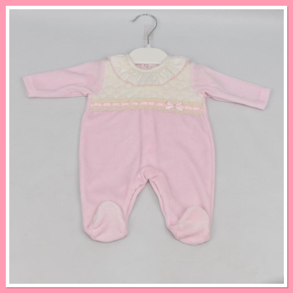 Pink & Cream baby grow