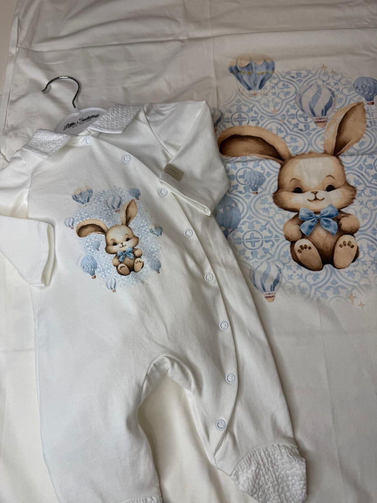 Boys Bunny swaddle blanket