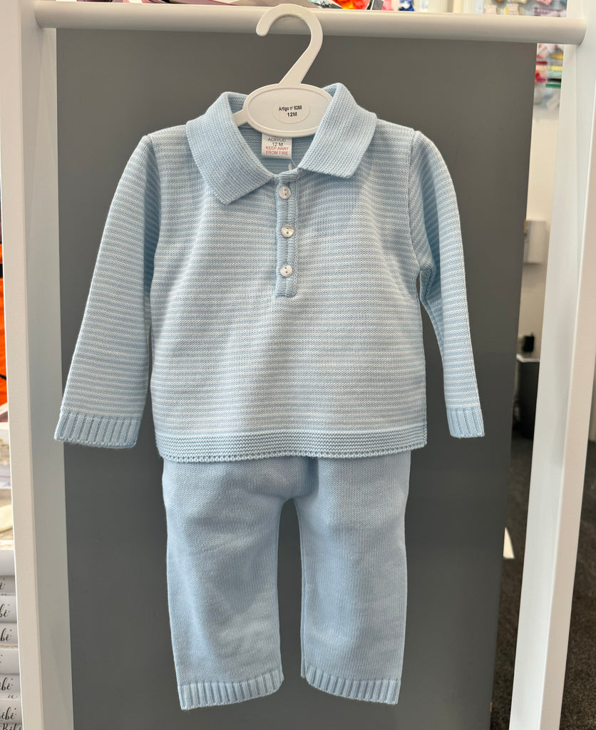 Blue knitted boys tracksuit