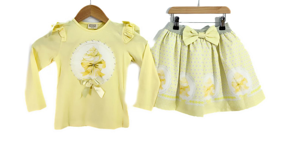 Lemon cupcake skirt set