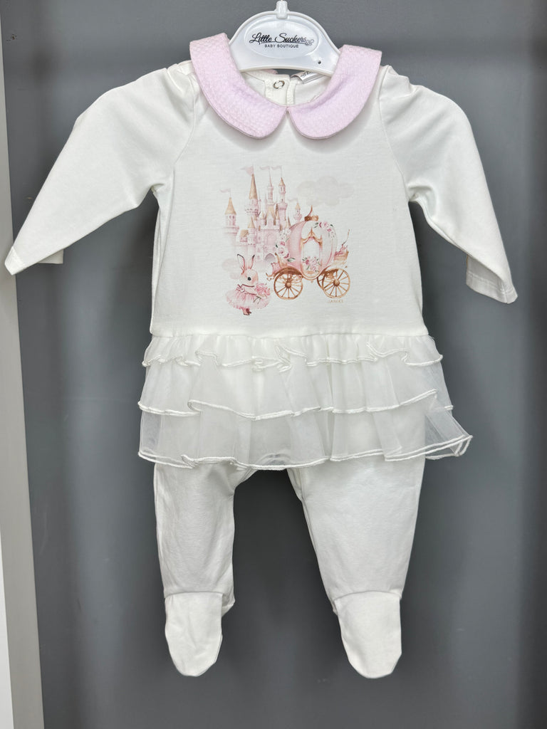 Princess carriage baby grow