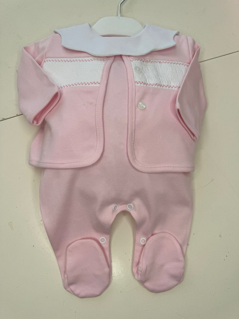 Pink smocked 2 piece